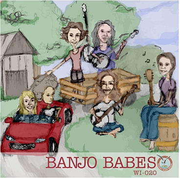 banjo-wielding Banjo Babes, Aubrey Atwater, Kaia Kater, Dale Robin Goodman, Evie Ladin, Hilary Hawke, Lauren Sheehan