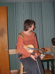 Rochelle Vallaincourt in the recording studio